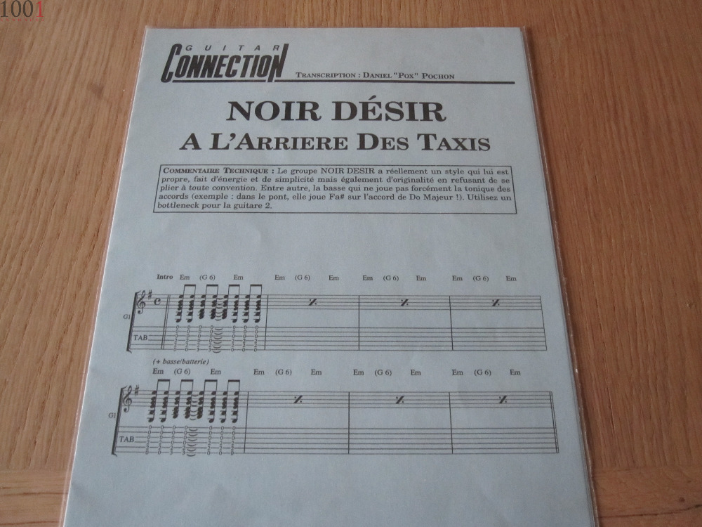 Noir Désir - Deux tablatures