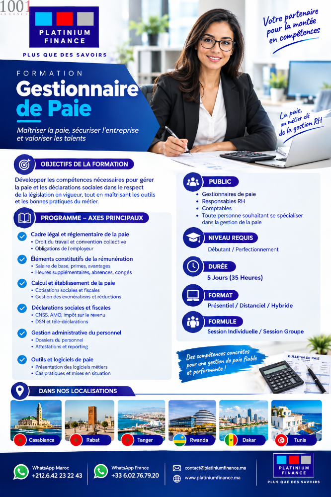 FORMATION METIER - GESTIONNAIRE DE PAIE